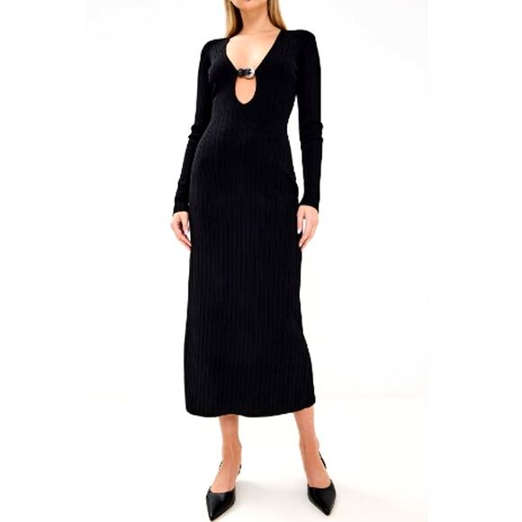 STAUD Ribbed Knit Murphy Dress Size M - Picture 1 of 13